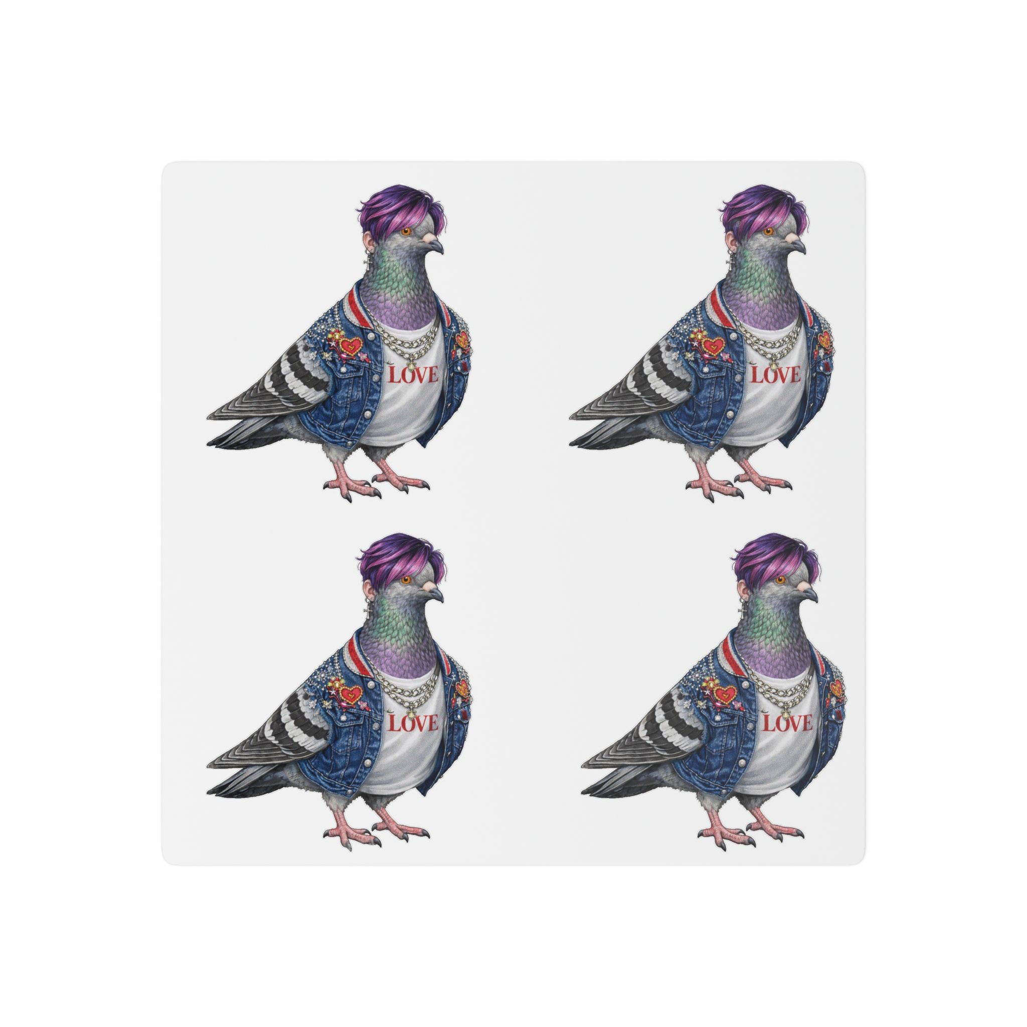 Koreatown NYC Pigeon Temporary Tattoos | K-Pop Star Bird Lovers Tattoo Sheet