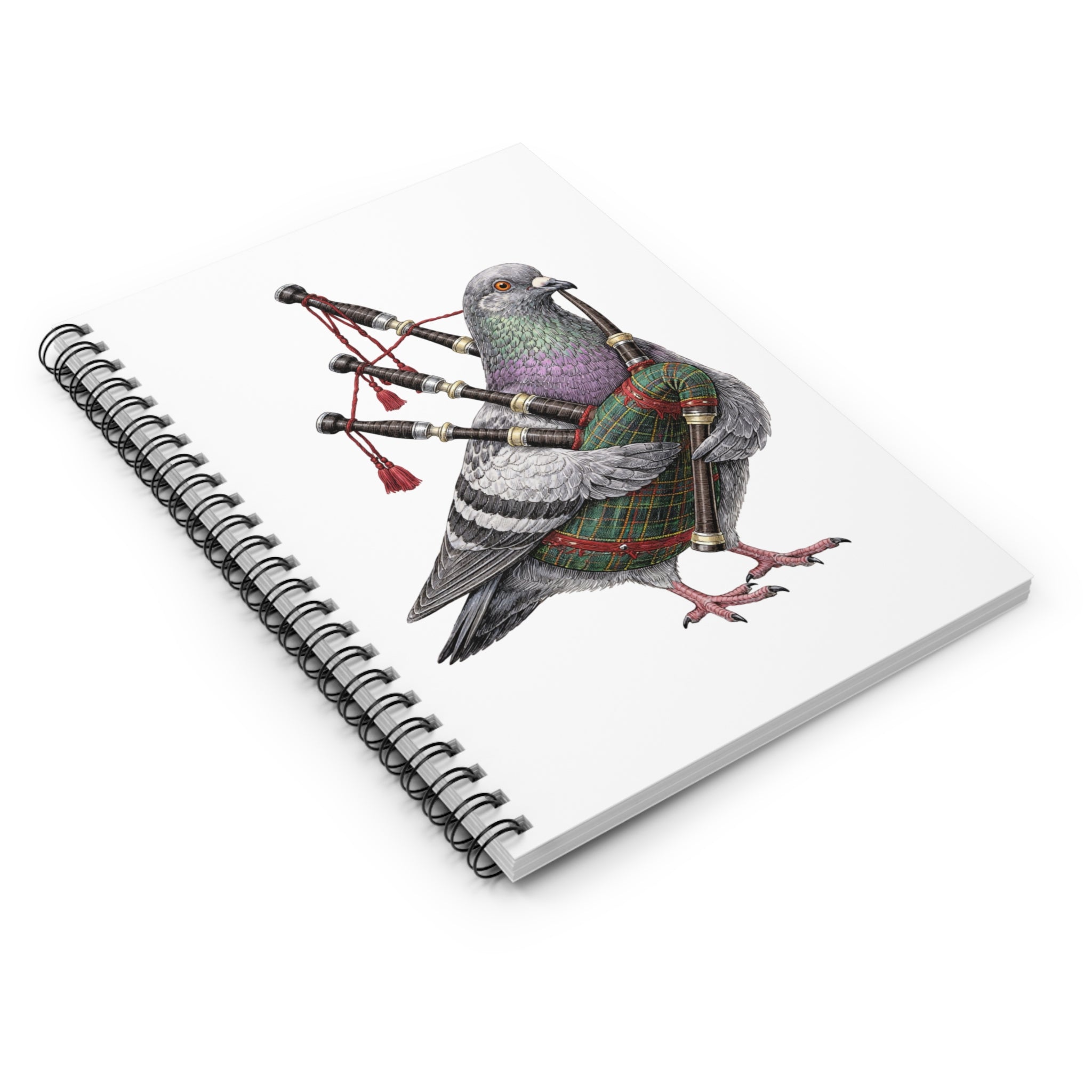 Customizable Woodlawn NYC Pigeon Spiral Journal | Bronx Irish Bagpipes Bird Lovers Notebook