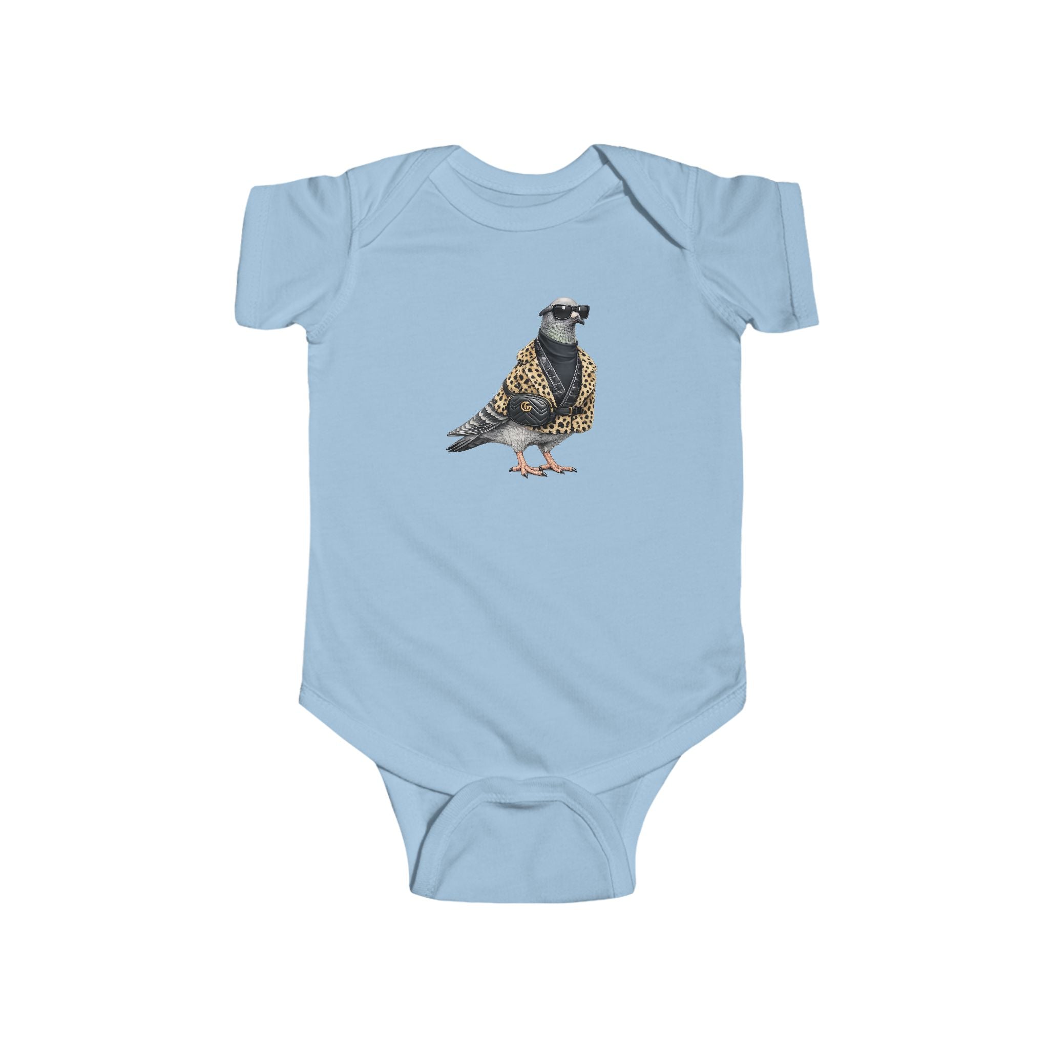 Customizable Staten Island NYC Pigeon Baby Onesie | New Yorker Reveal Infant Bodysuit