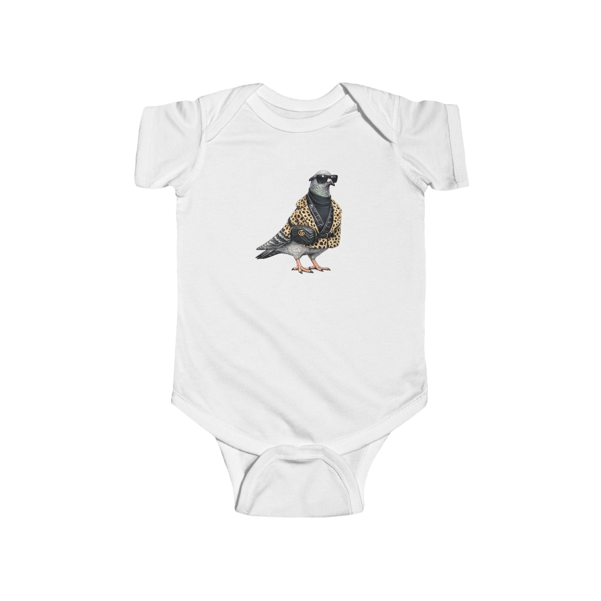Customizable Staten Island NYC Pigeon Baby Onesie | New Yorker Reveal Infant Bodysuit