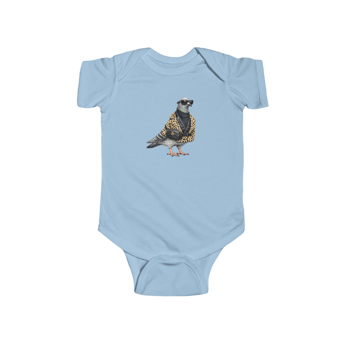 Customizable Staten Island NYC Pigeon Baby Onesie | New Yorker Reveal Infant Bodysuit