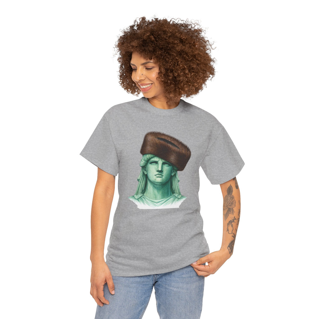 Statue of Liberty Crowned with Shtreimel T-Shirt | NYC Statue Tee