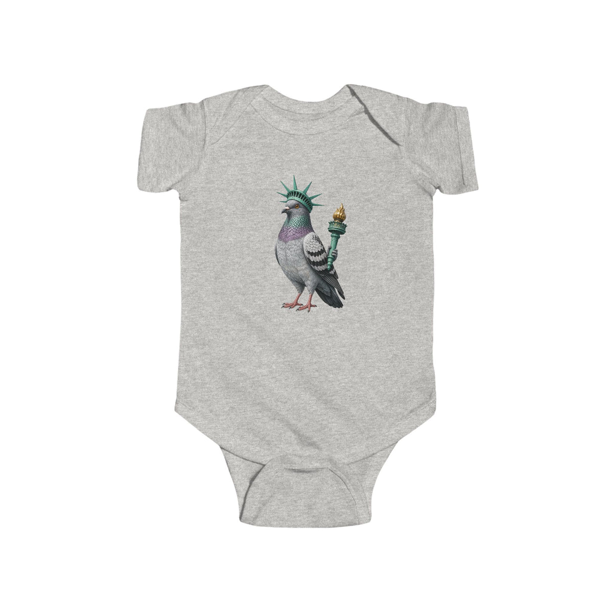Customizable Liberty Island Pigeon Baby Onesie | New Yorker Reveal Infant Bodysuit