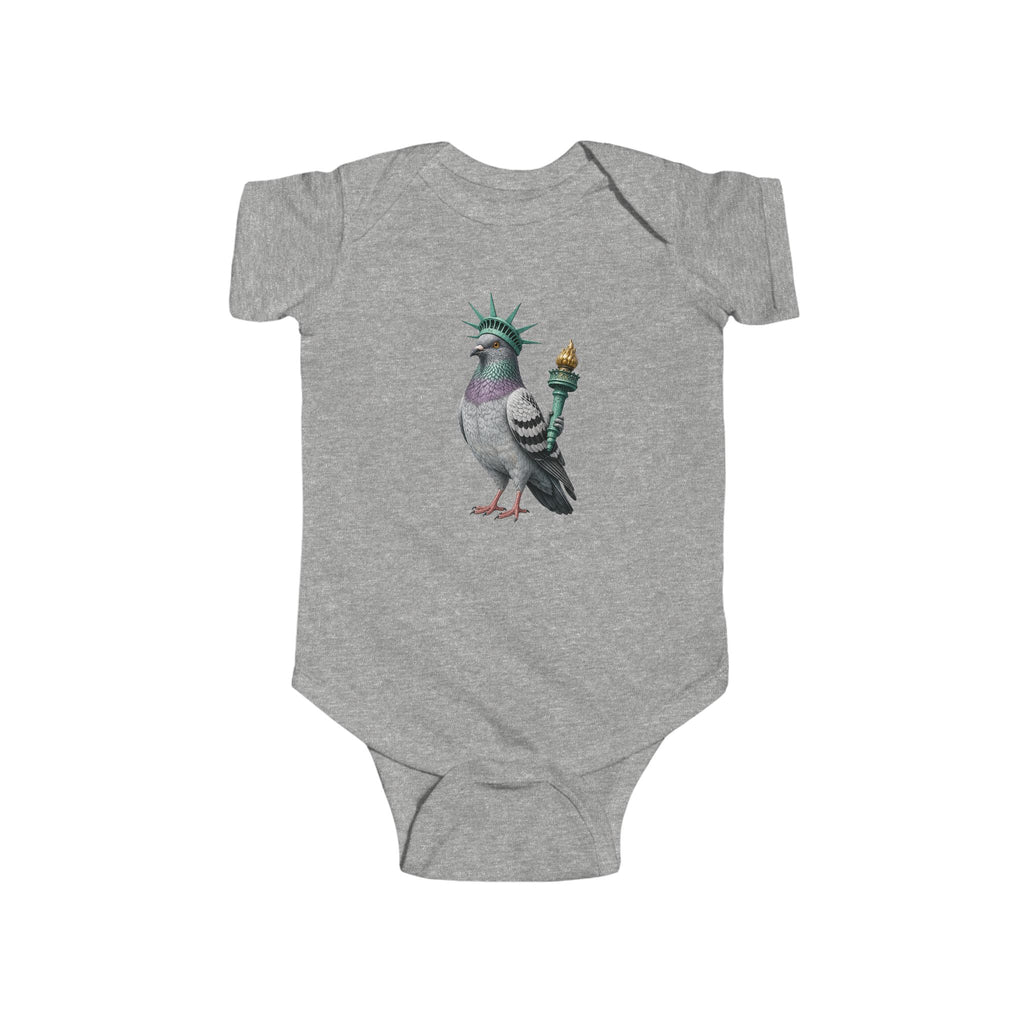 Customizable Liberty Island Pigeon Baby Onesie | New Yorker Reveal Infant Bodysuit