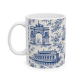 Park Slope Blue Toile de Jouy Mug | NYC Chinoiserie Ceramic Coffee Cup