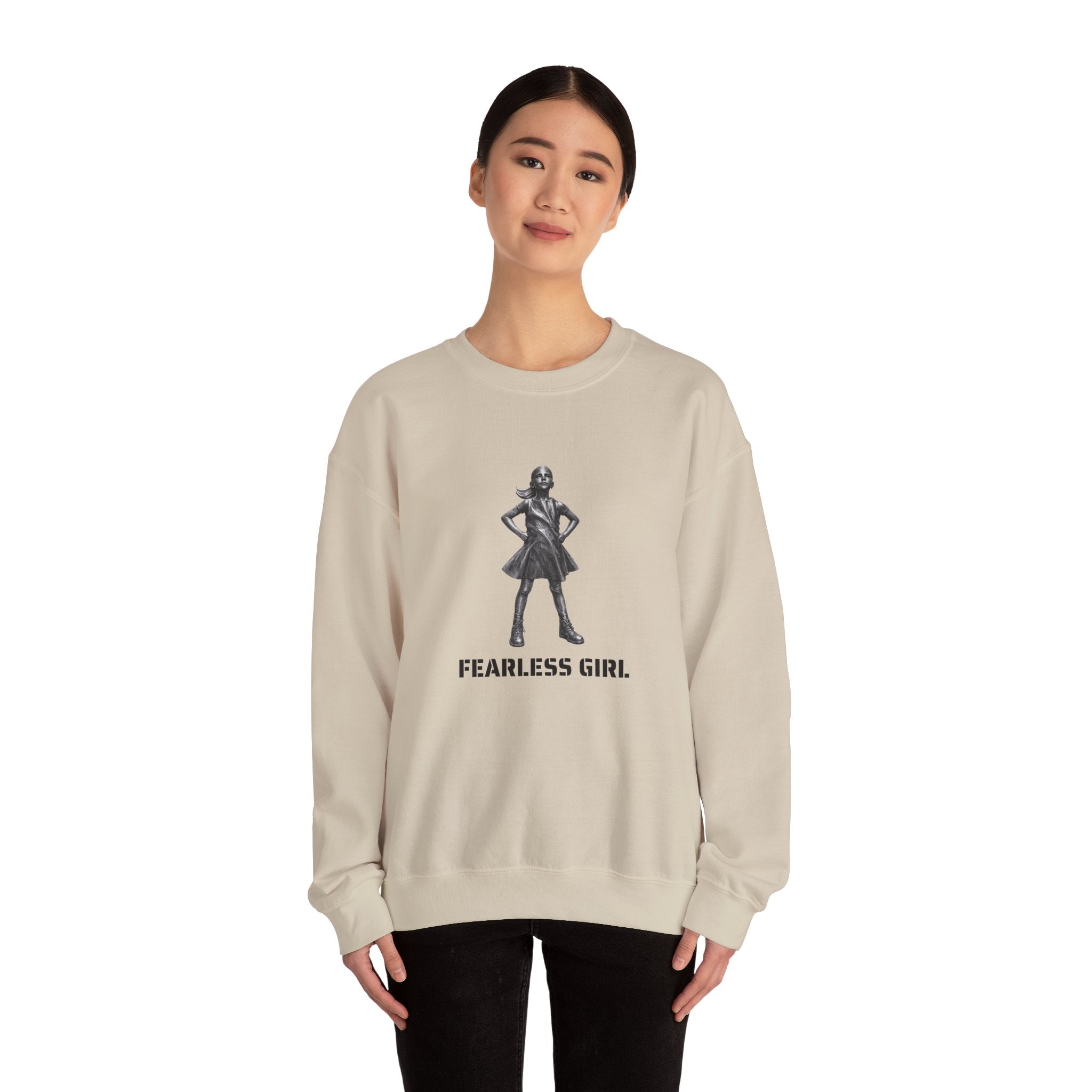 Sudadera con gráfico de la estatua Fearless Girl | Empoderamiento de Nueva York, Suéter con diseño feminista