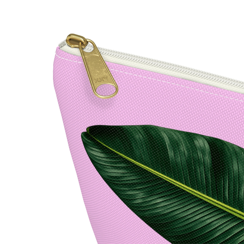 Botanical Garden Leaf Accessory Pouch — T-Bottom Makeup Bag