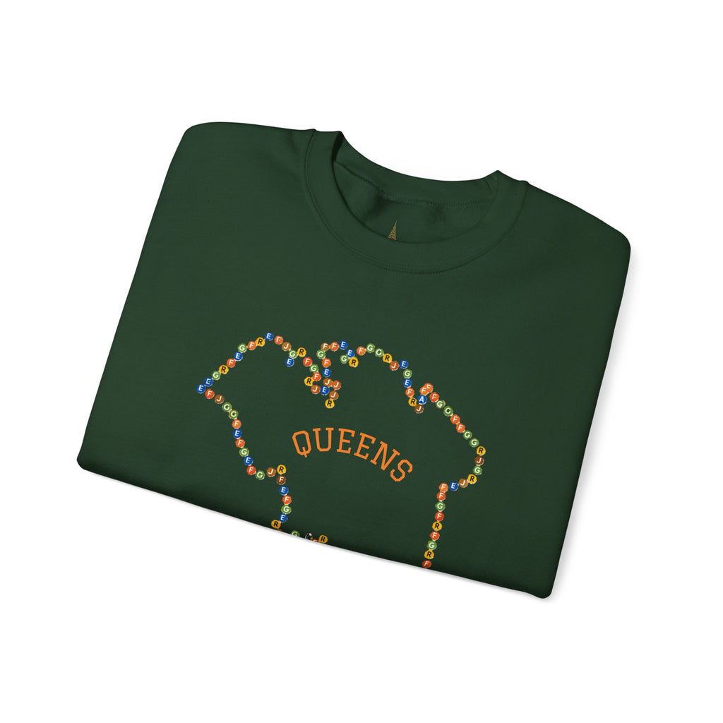 Queens Map Subway Signs Sweatshirt | NYC Crewneck Sweater