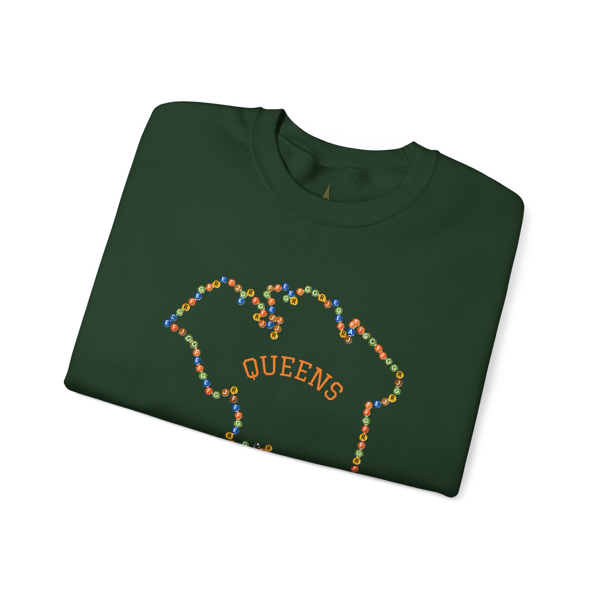 Queens Map Subway Signs Sweatshirt | NYC Crewneck Sweater