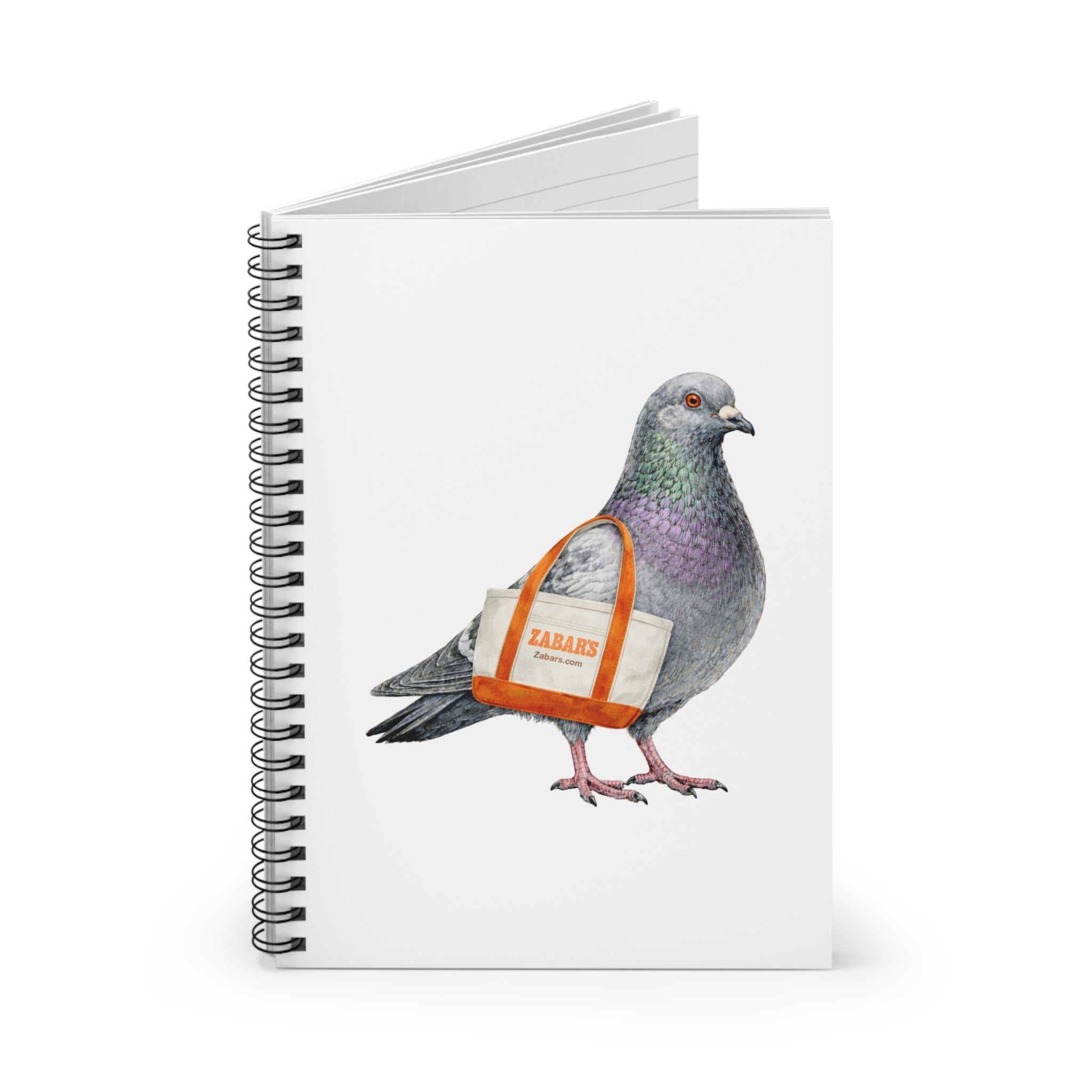 Customizable Upper West Side NYC Pigeon Spiral Journal | Grocery Shopper Bird Lovers Notebook