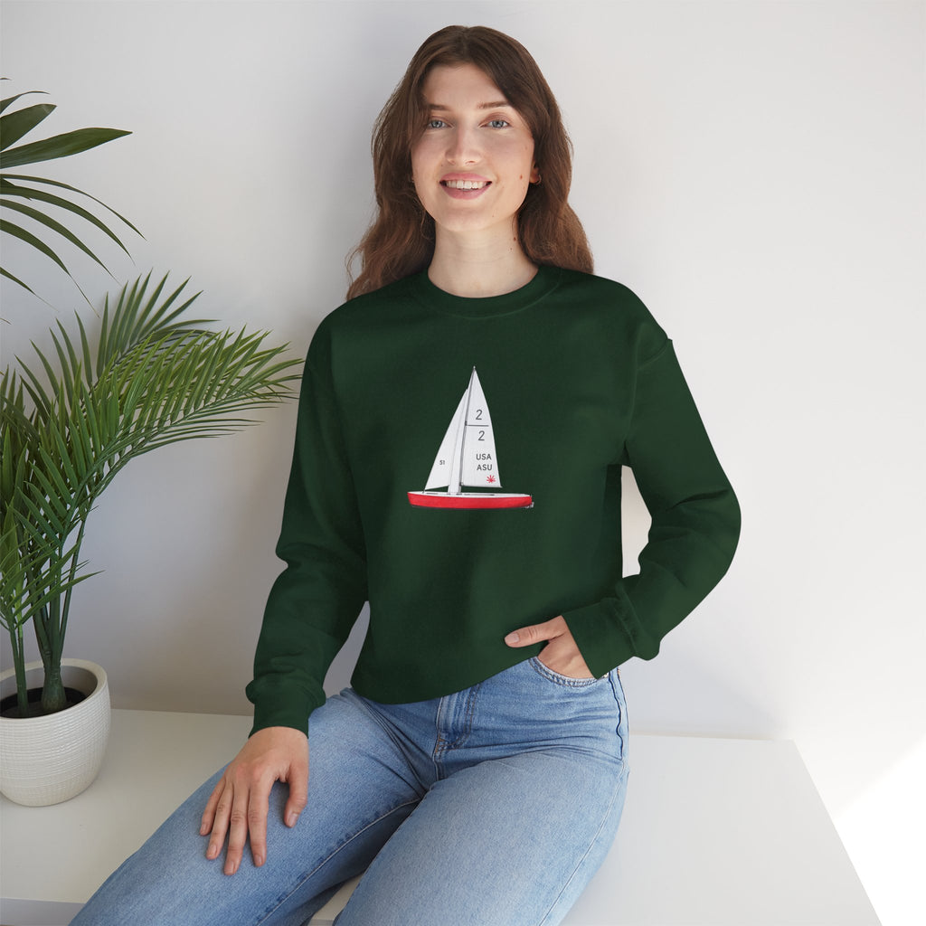 Sudadera con cuello redondo y diseño de velero del Central Park — Suéter gráfico náutico costero de NYC