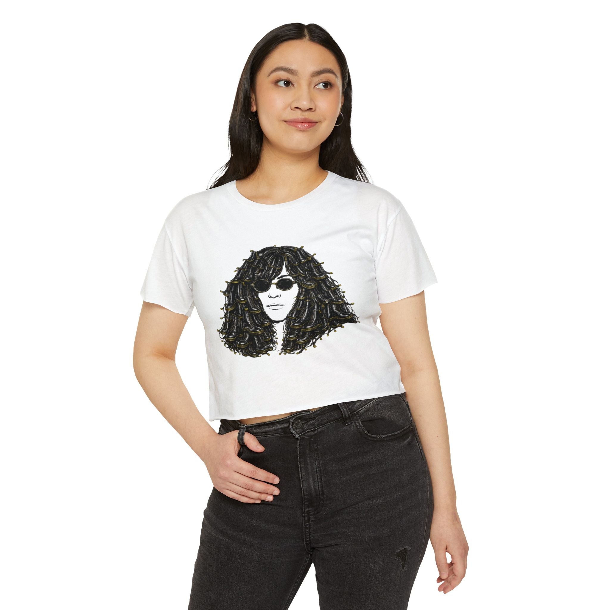 Doc Martin Joey Ramone Crop Top T-shirt   Music Tee