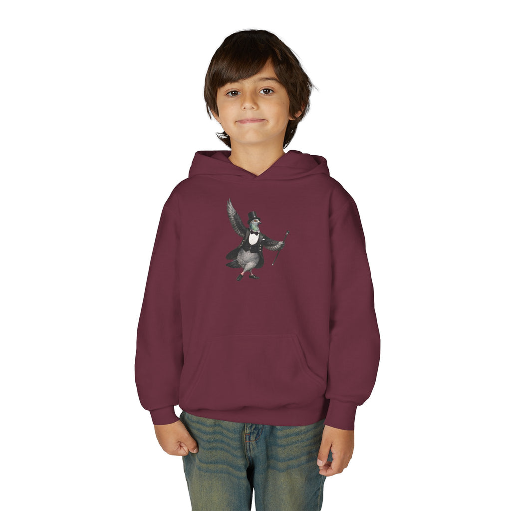 Sudadera con capucha para niños de Broadway NYC con paloma personalizable | Sudadera con capucha para niños amantes de las aves y el teatro de Nueva York