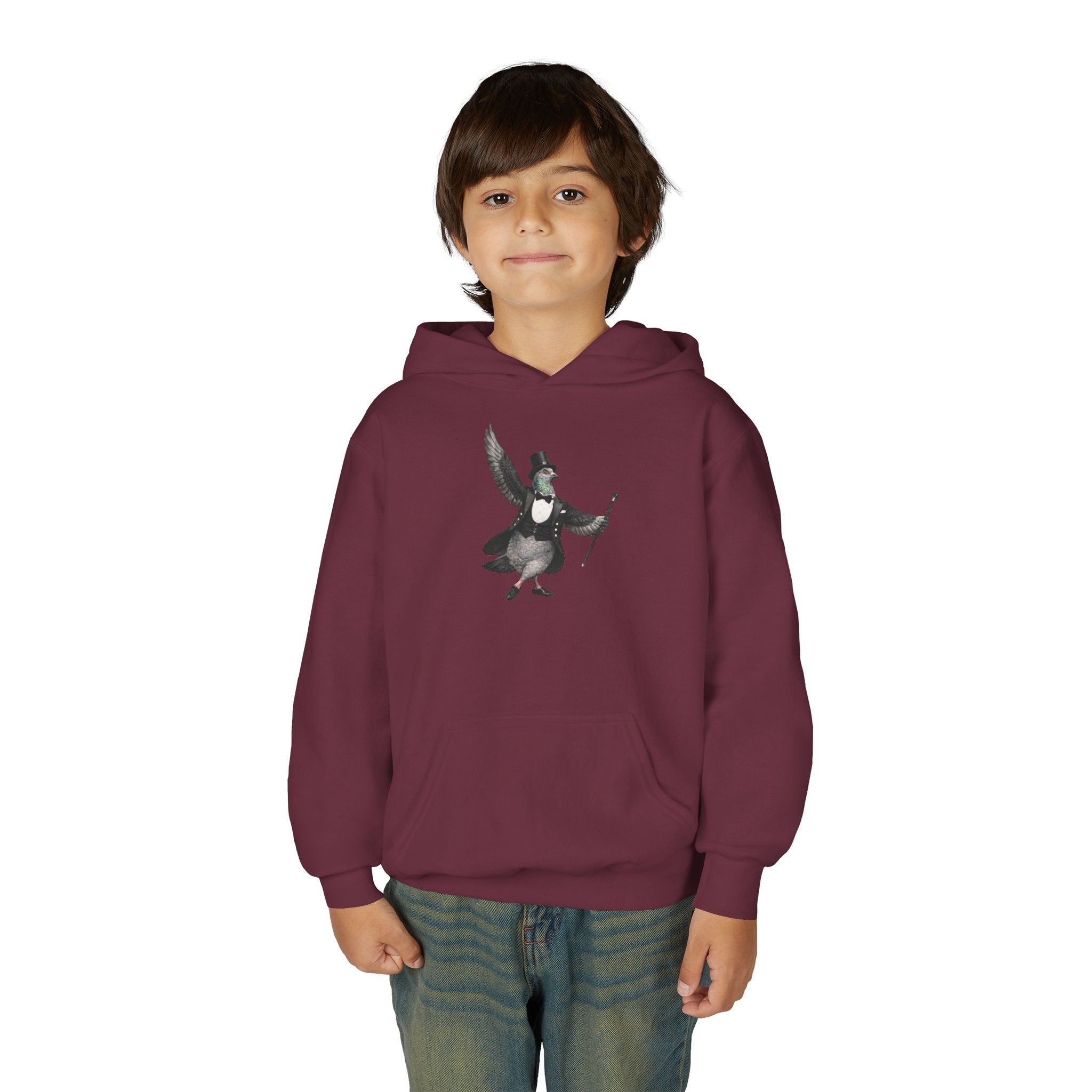 Sudadera con capucha para niños de Broadway NYC con paloma personalizable | Sudadera con capucha para niños amantes de las aves y el teatro de Nueva York