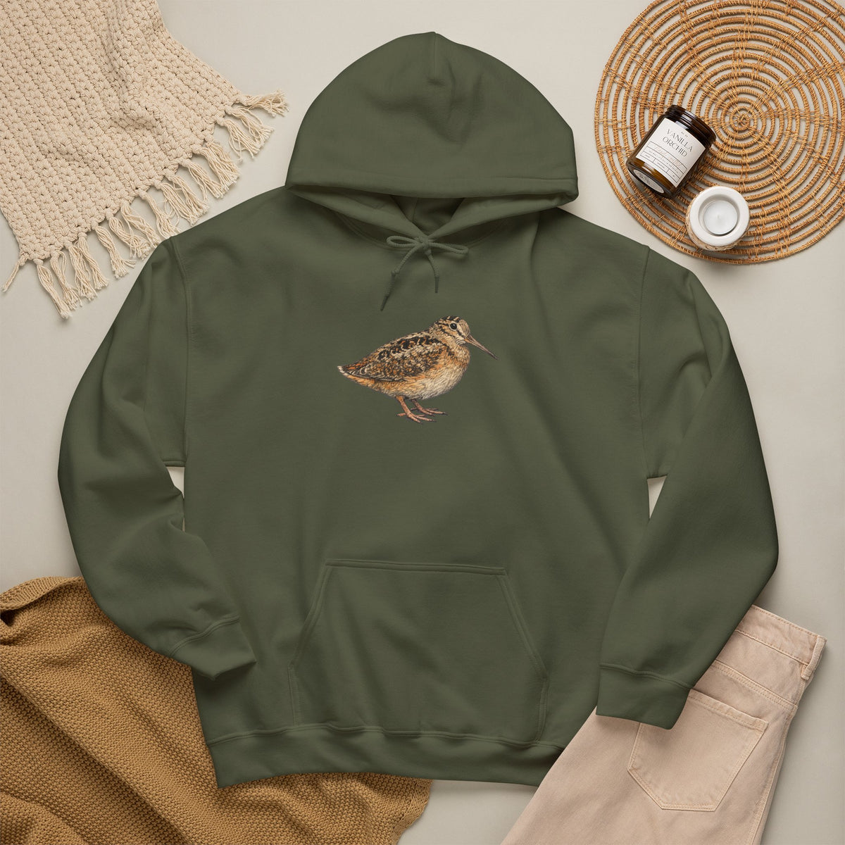 Sudadera con capucha de pájaro becada americana de Bryant Park — Sudadera con capucha para amantes de la naturaleza y la observación de aves