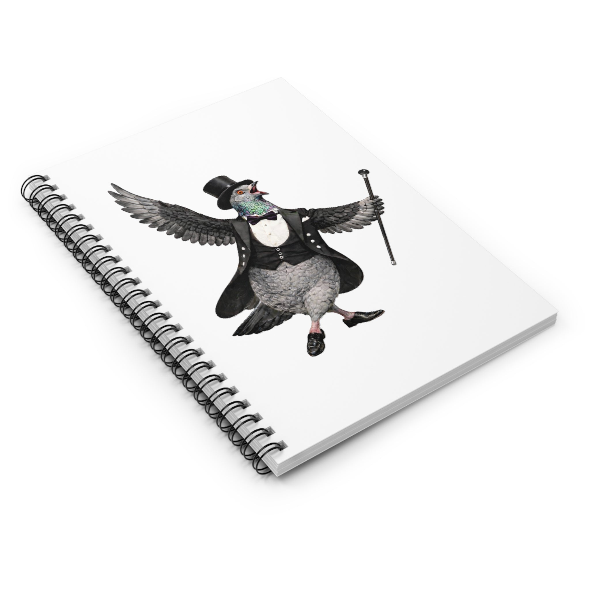 Customizable Broadway NYC Pigeon Spiral Journal | Cabaret Musical Theater Bird Lovers Notebook