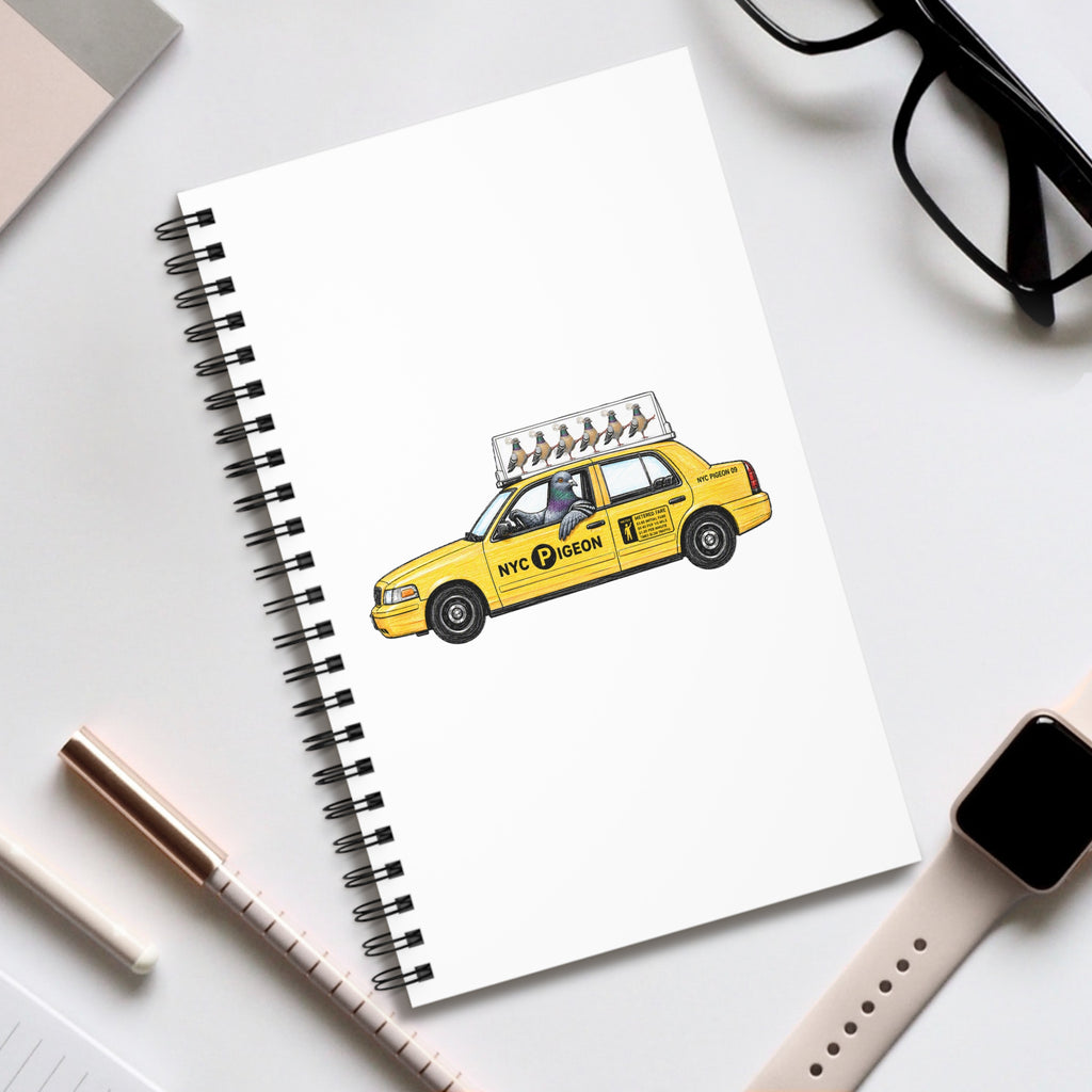 Customizable Jackson Heights NYC Pigeon Spiral Journal | Bird Lovers Notebook