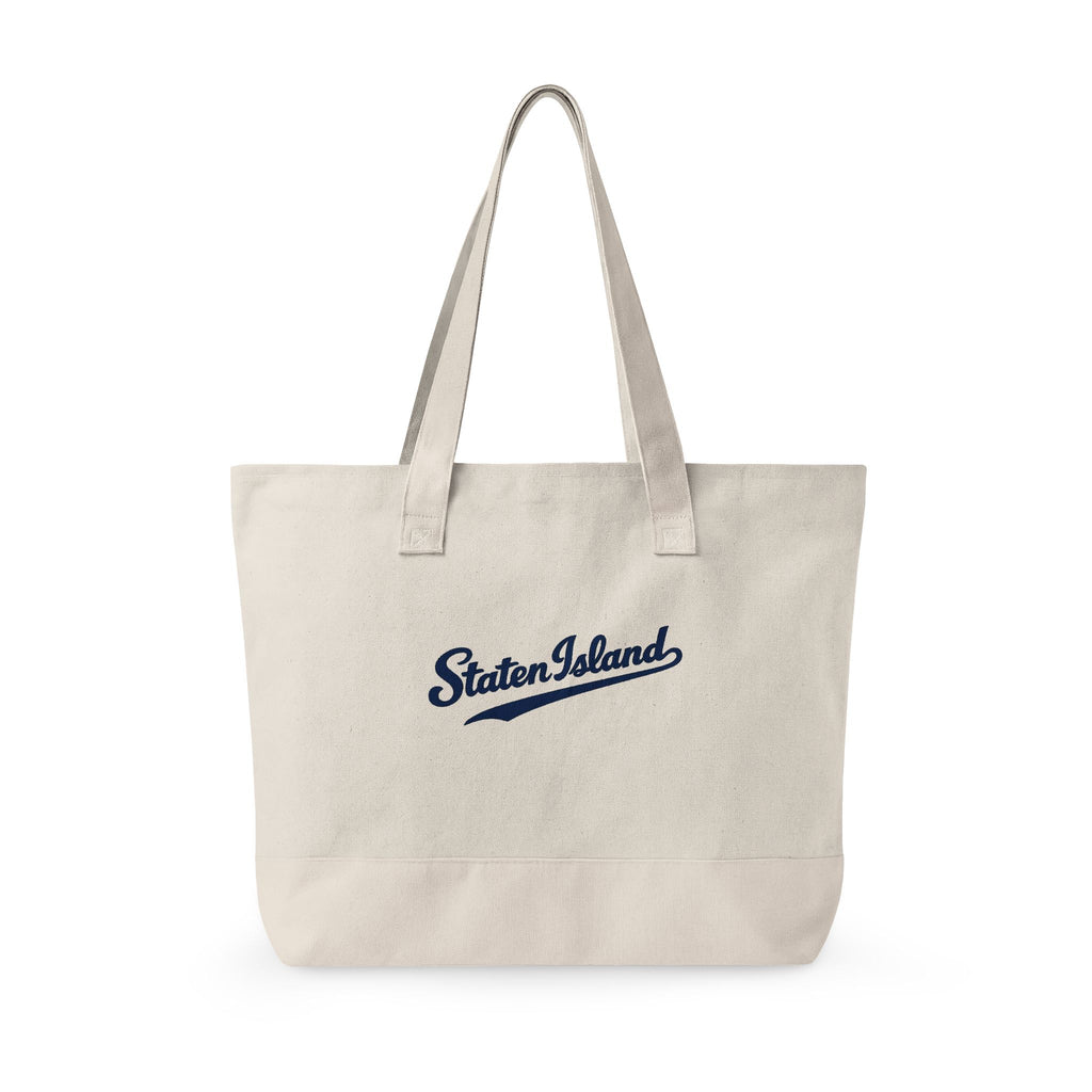 Staten Island Canvas Tote — Zippered Market Bag
