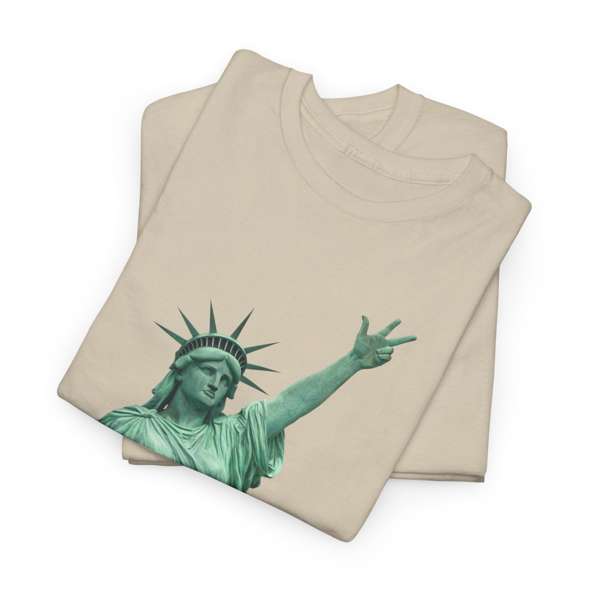 Arena Takeover Statue of Liberty Three Points T-Shirt | NYC Jalen Brunson Basketball 3 Point Shot Tee