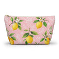 Little Italy Amalfi Pink and White with Lemon Makeup Pouch —  T-Bottom Travel Bag