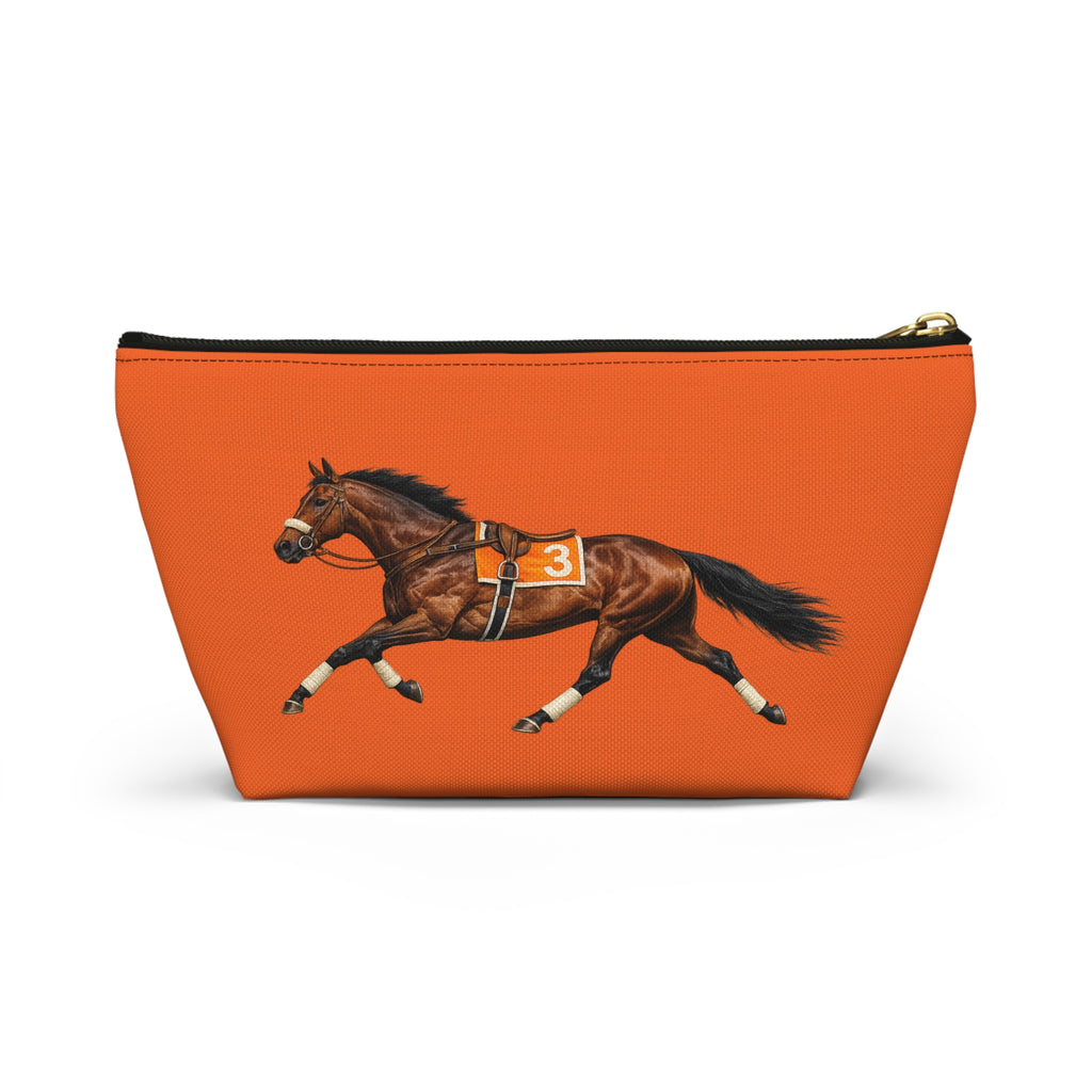 Ozone Park Horse Racing Accessory Pouch — T-Bottom Makeup Bag