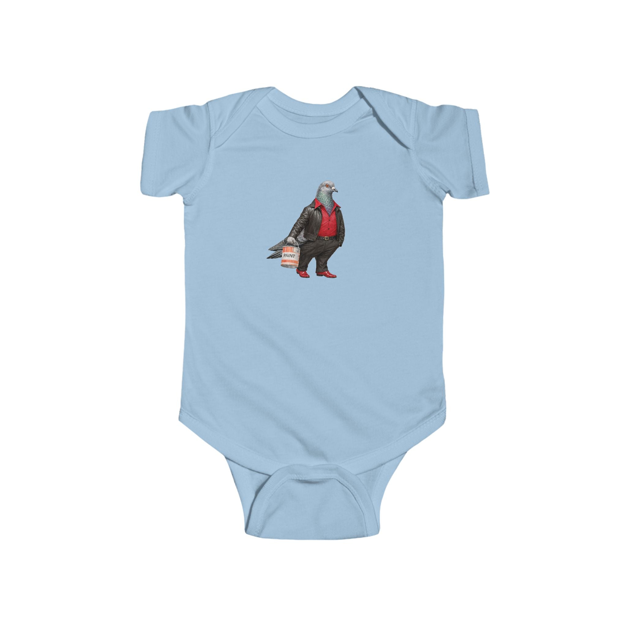Customizable Bay Ridge NYC Pigeon Baby Onesie | New Yorker Reveal Infant Bodysuit