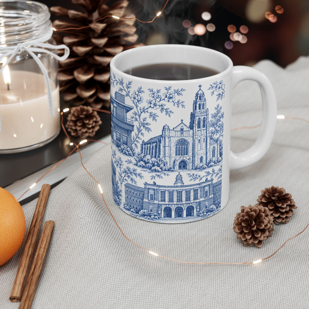 Rockville Center Blue Toile de Jouy 11 oz Mug
