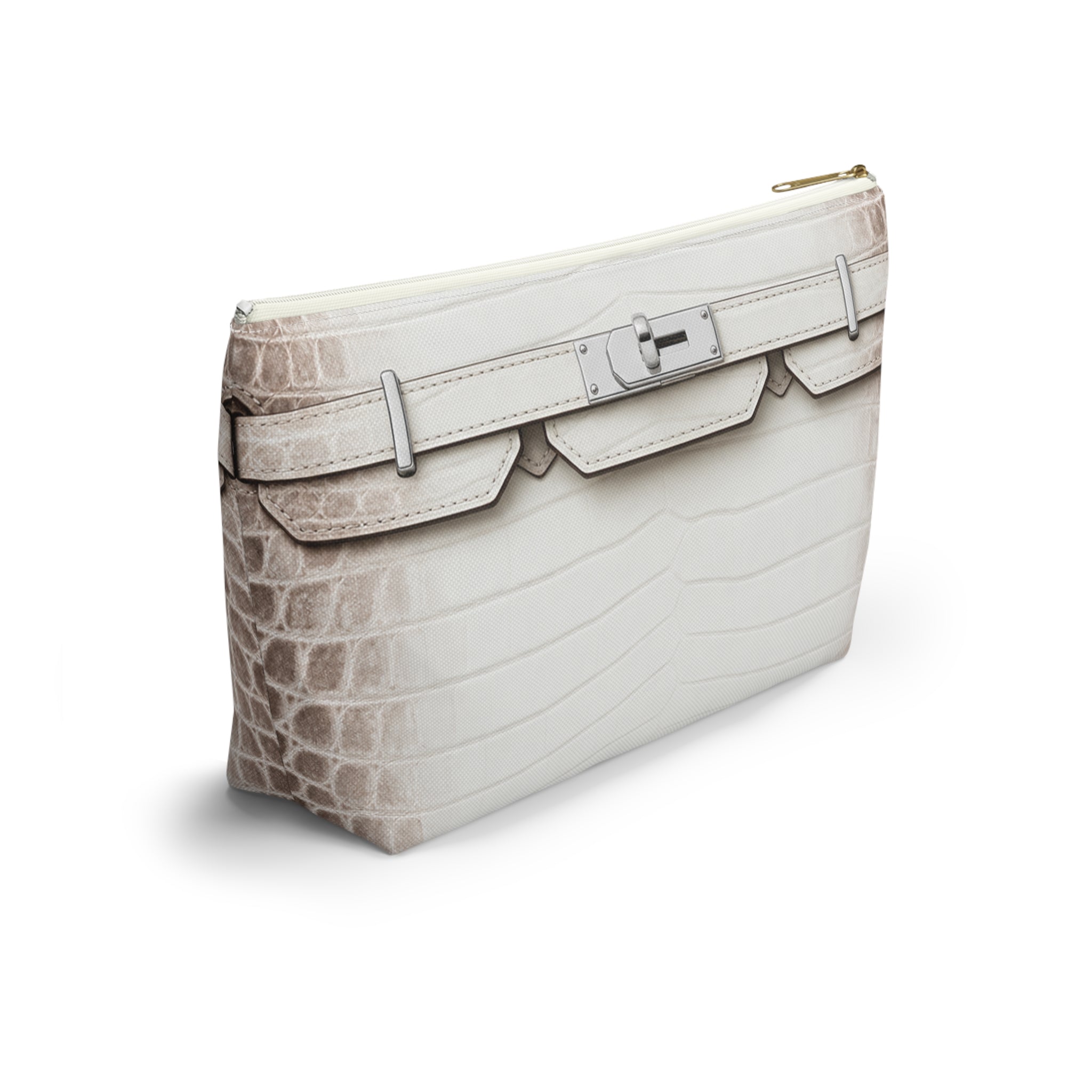 Canal Street Large White Makeup Bag —  T-Bottom Travel Bag