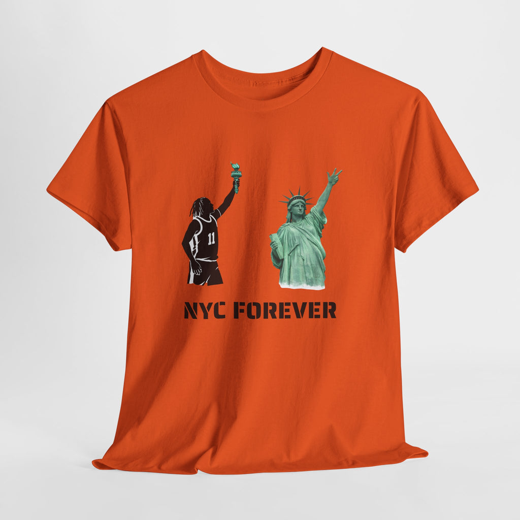 New York Forever Basketball Tee | Jalen Brunson Statue of Liberty T-Shirt