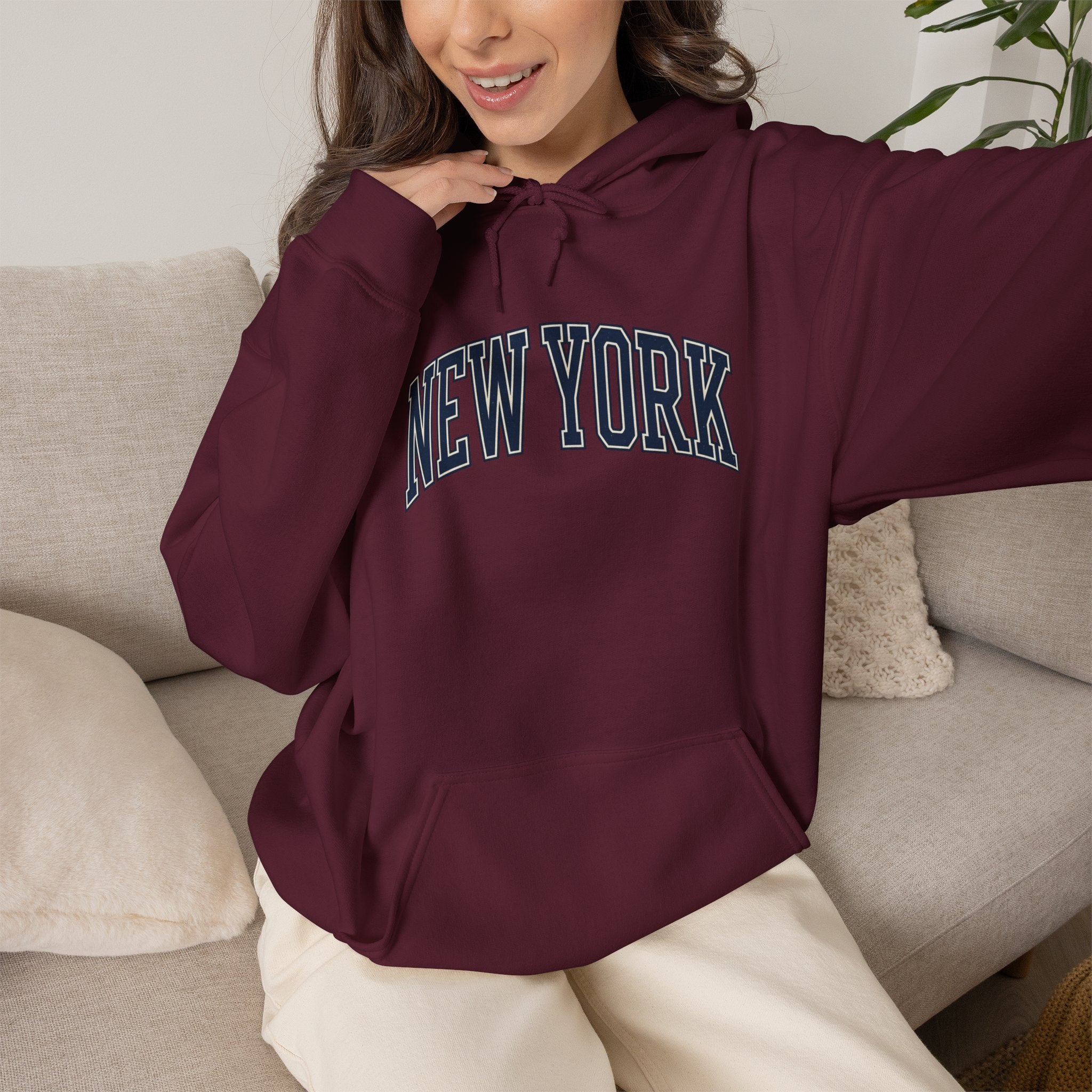 New York Hoodie — Garment-Dyed Pullover Hooded Sweater