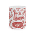 Queens Red Toile de Jouy Mug | Chinoiserie Ceramic Coffee Cup