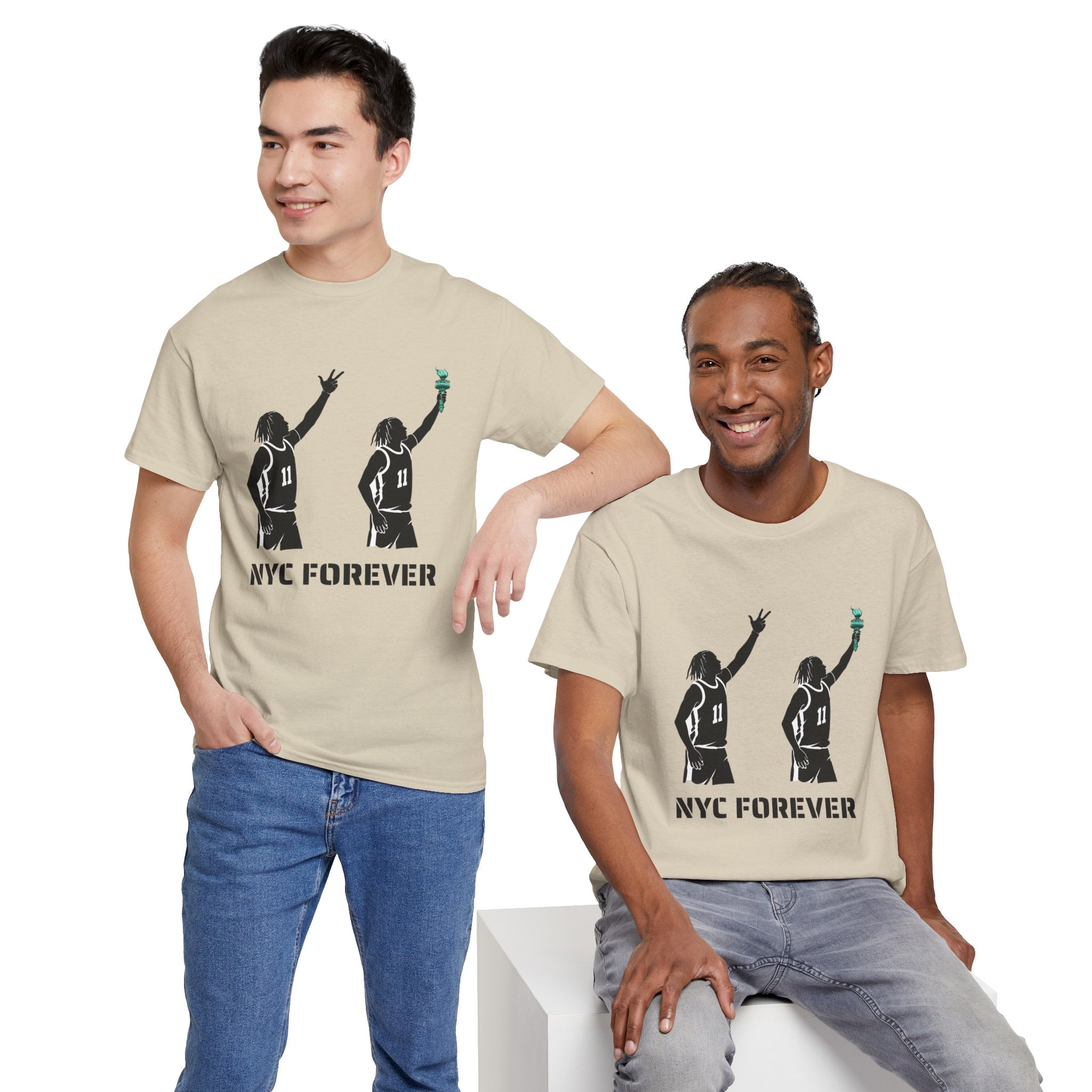 New York Basketball Jalen Brunson Tee | NYC Icons Statue of Liberty T-shirt