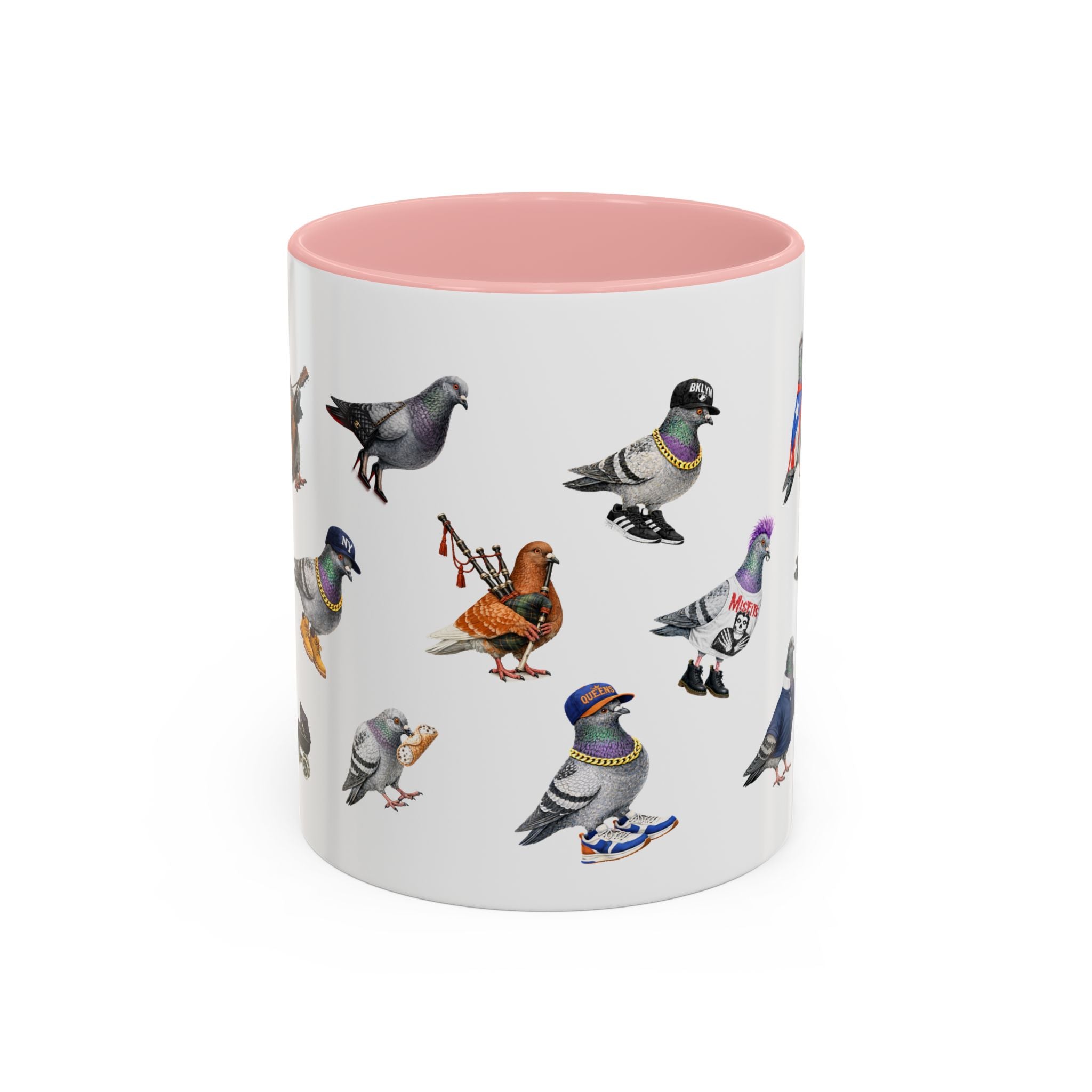 Pigeons of New York Colorful Mug | NYC Pigeon Bird Lovers Coffee Cup