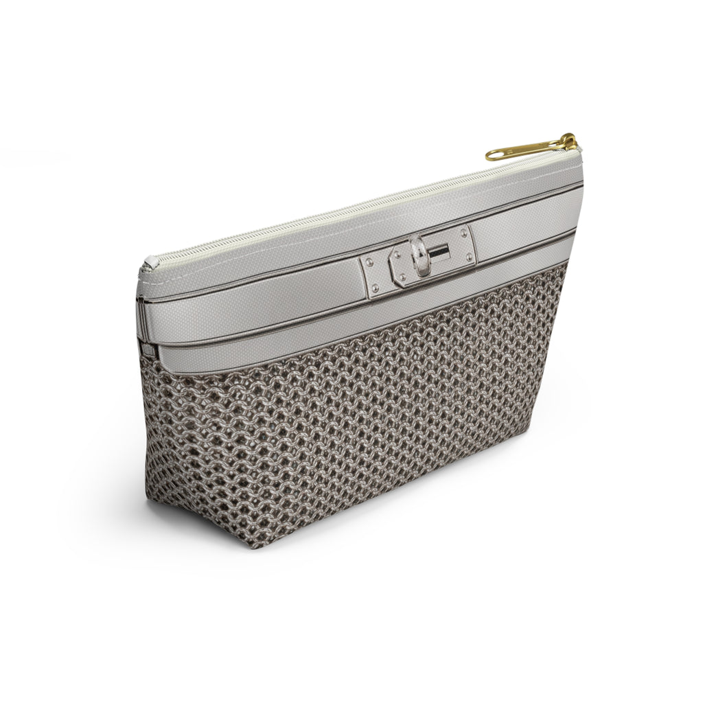 Canal Street Silver Makeup Bag —  T-Bottom Travel Bag