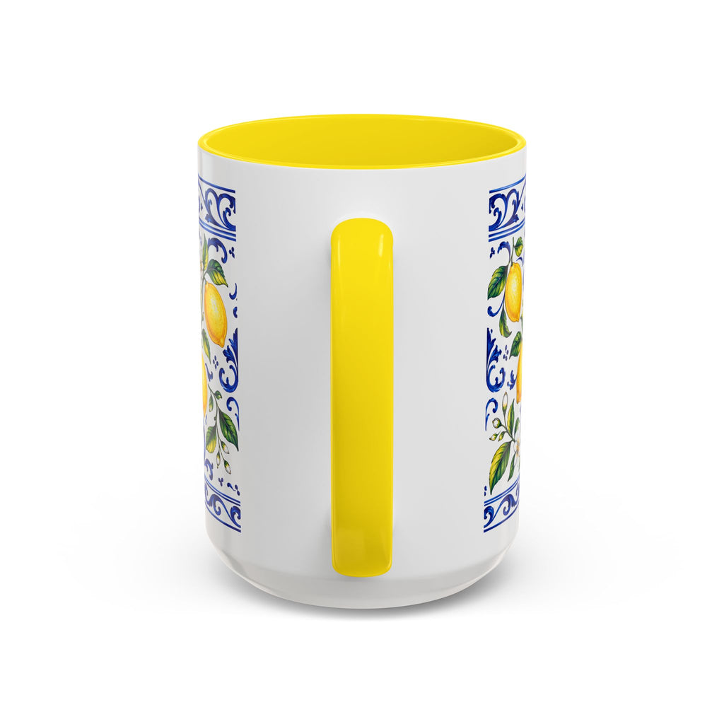 Little Italy Amalfi Blue with Lemon Mug — Blue Ceramic Kitchen Mug (11oz)