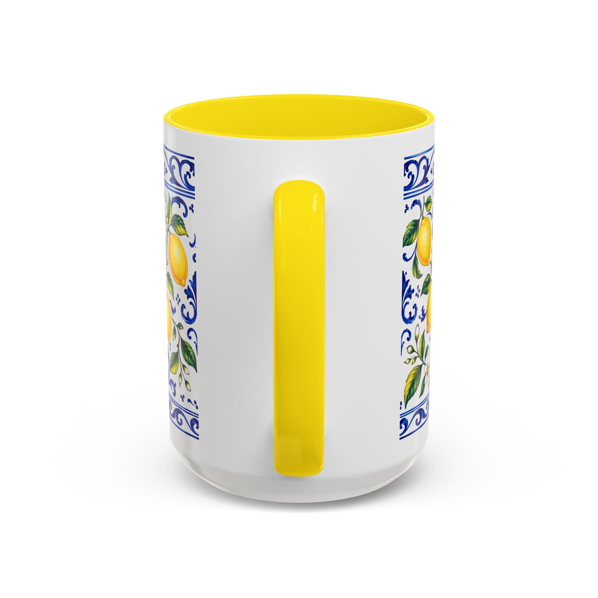Little Italy Amalfi Blue with Lemon Mug — Blue Ceramic Kitchen Mug (11oz)