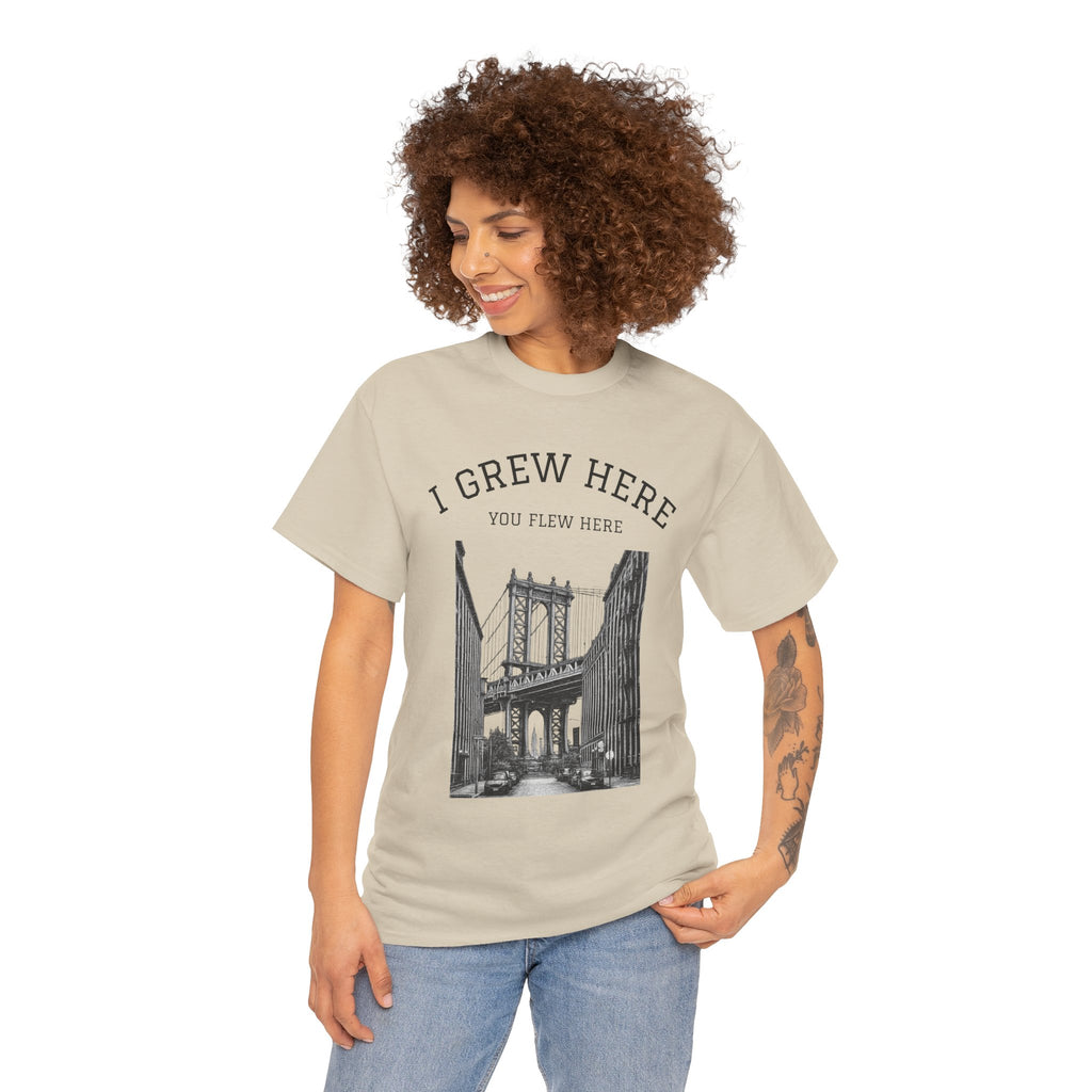 DUMBO Brooklyn Manhattan Bridge T-Shirt  I  I Grew Here You Flew Here Tee
