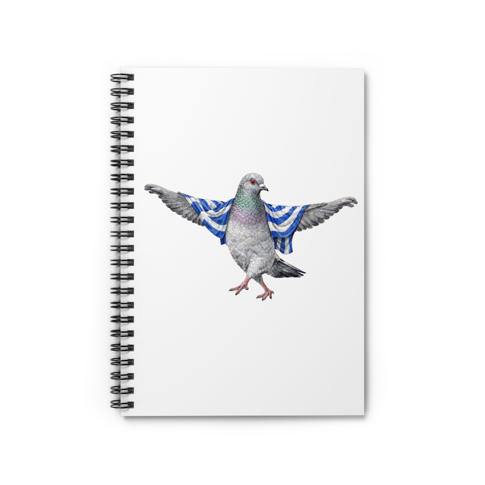 Customizable Astoria NYC Pigeon Spiral Journal | Opa Zorba Bird Lovers Notebook