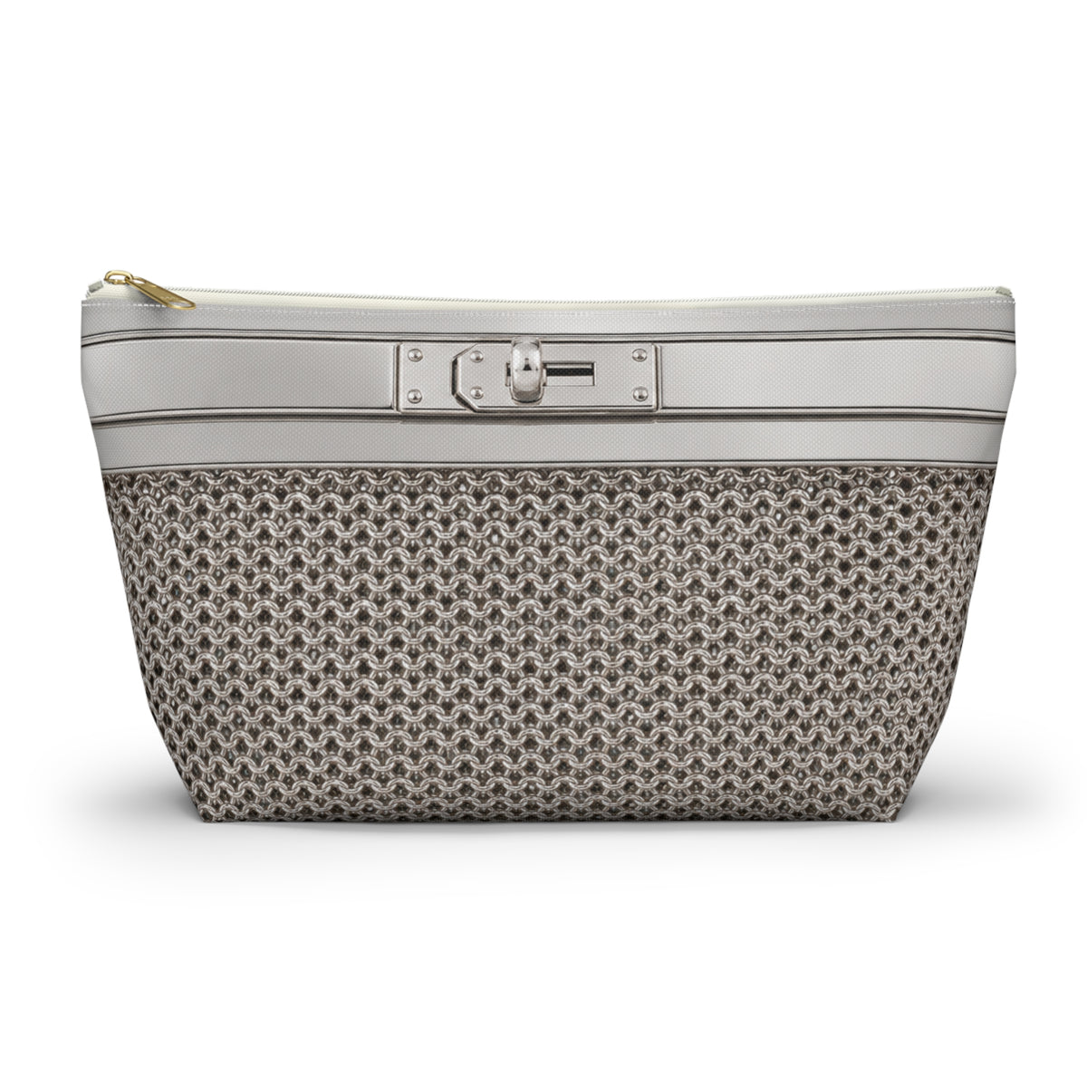 Canal Street Large Silver Makeup Bag —  T-Bottom Travel Bag