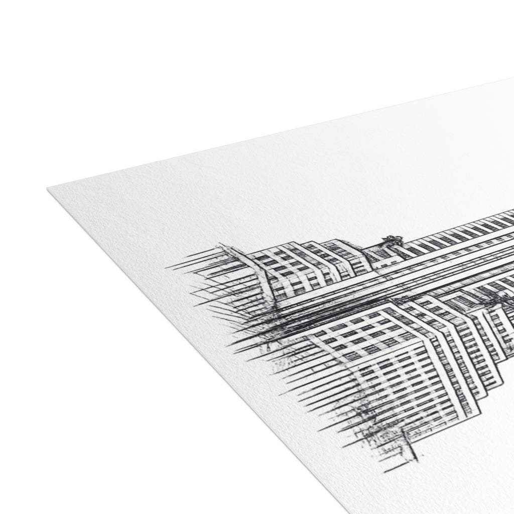 Chrysler Building Postcard Set — Architectural Sketch Postcard Bundle