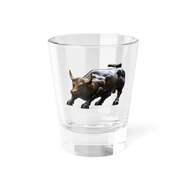 NYC Charging Bull Shot Glass | 1.5oz Wall Street Glass Shooter