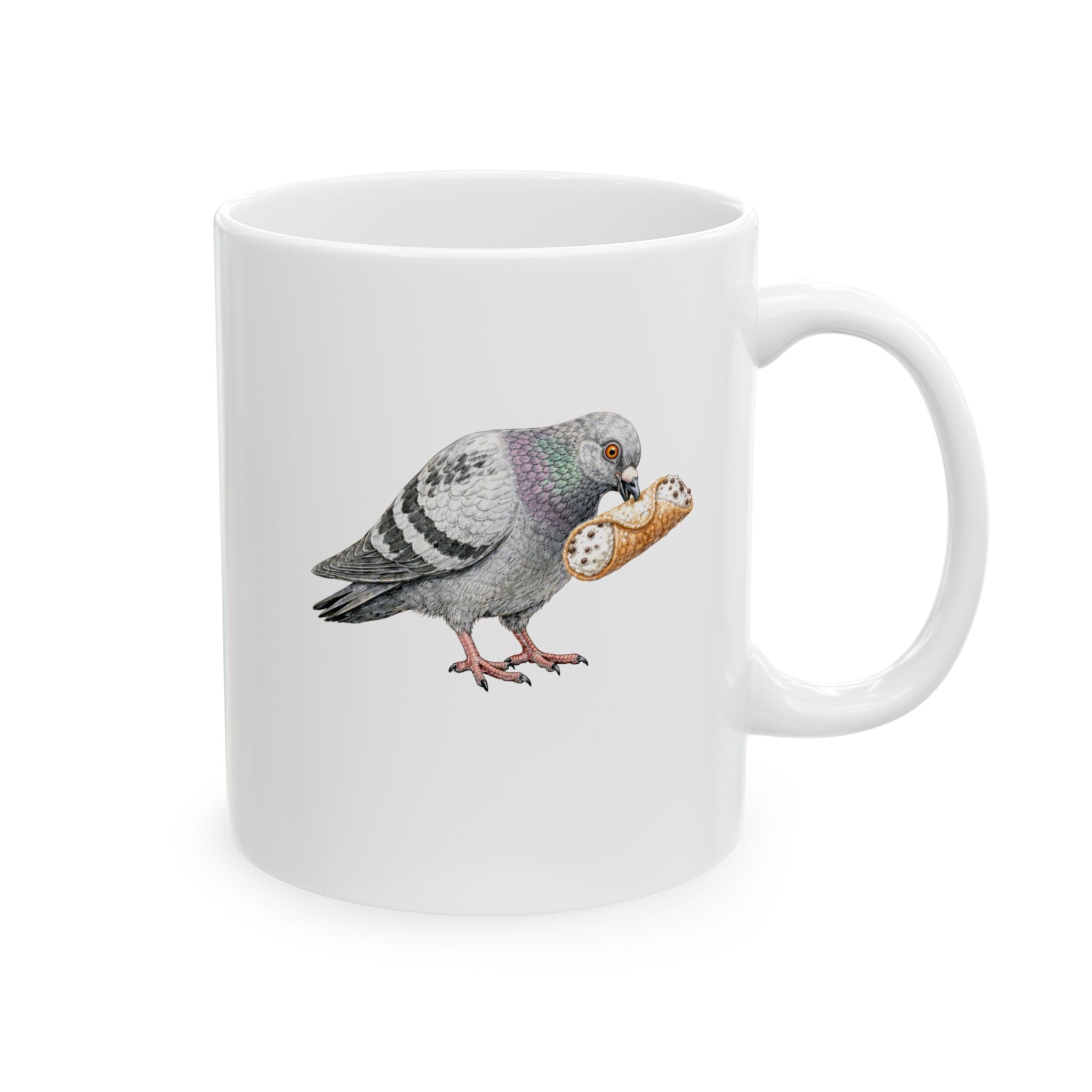 Customizable Arthur Avenue NYC Pigeon Mug | Cannoli Bird Lovers Ceramic Coffee Cup