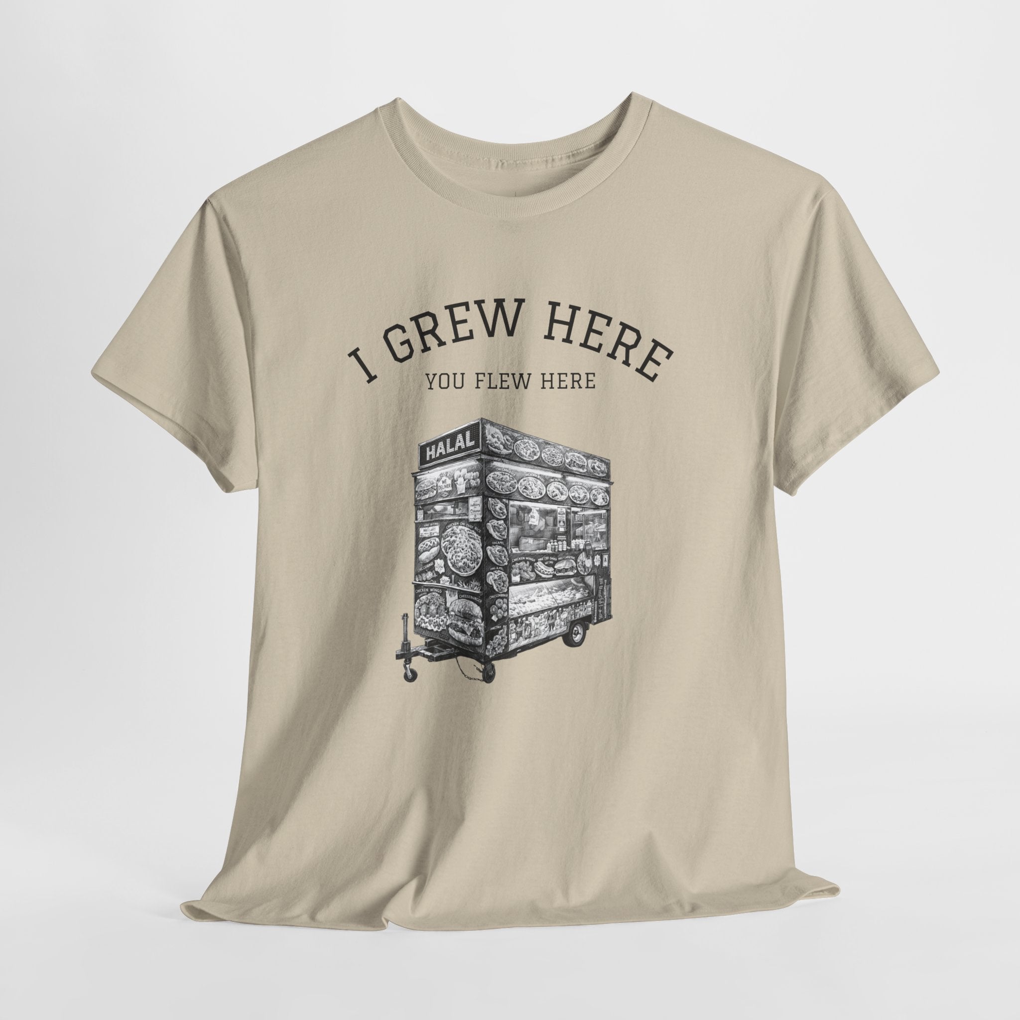 Halal Food Cart Tee | New York I Grew Here You Flew Here T-Shirt