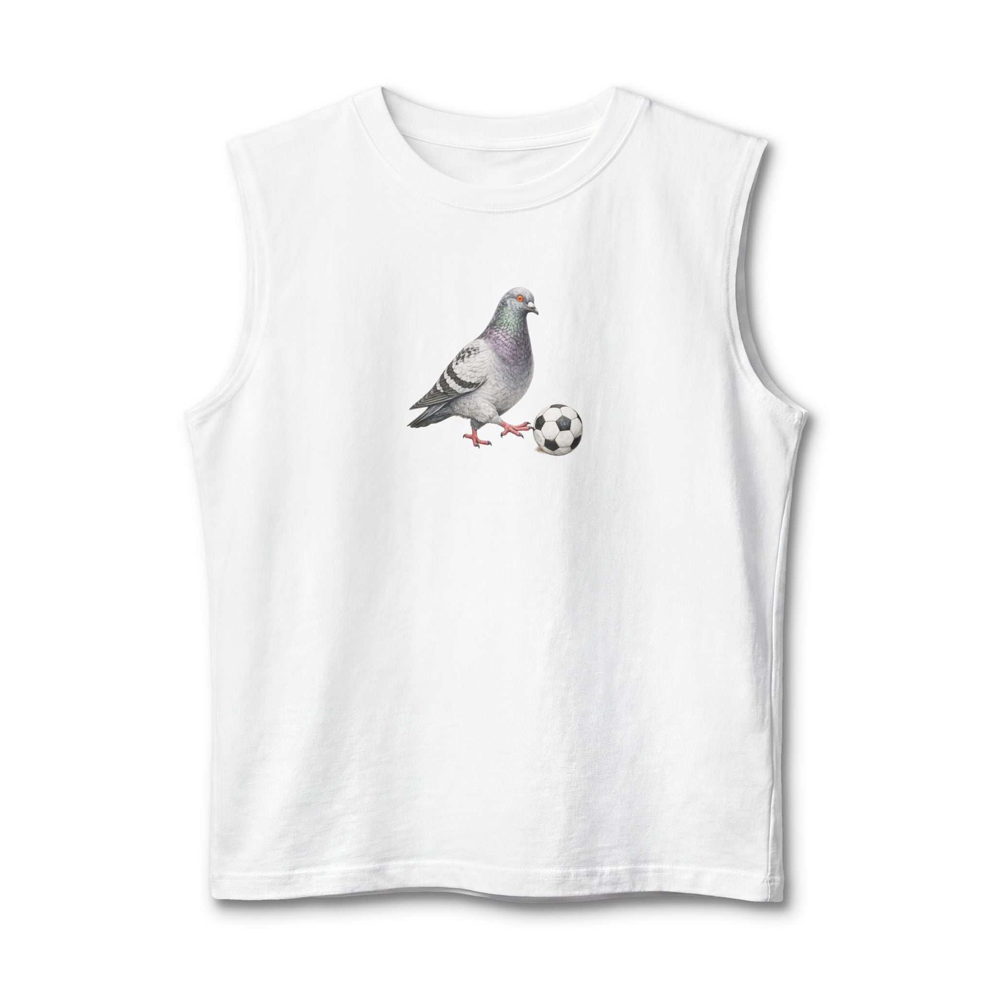 Customizable Corona NYC Pigeon Soccer Muscle Tank Top | Soccer Player Bird Lovers Tee
