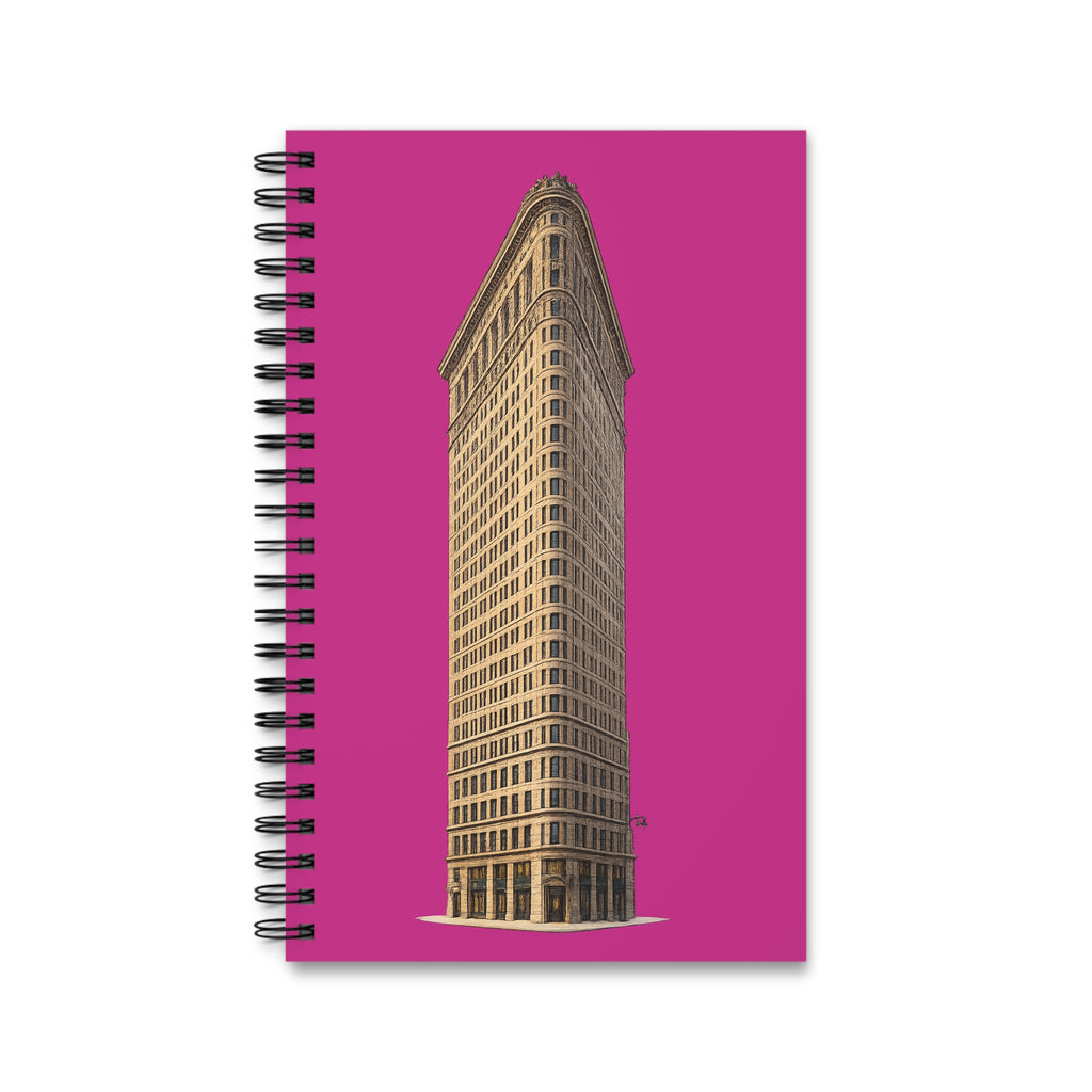 Flatiron Building Pop Art Notebook   NYC Architecture Spiral Journal