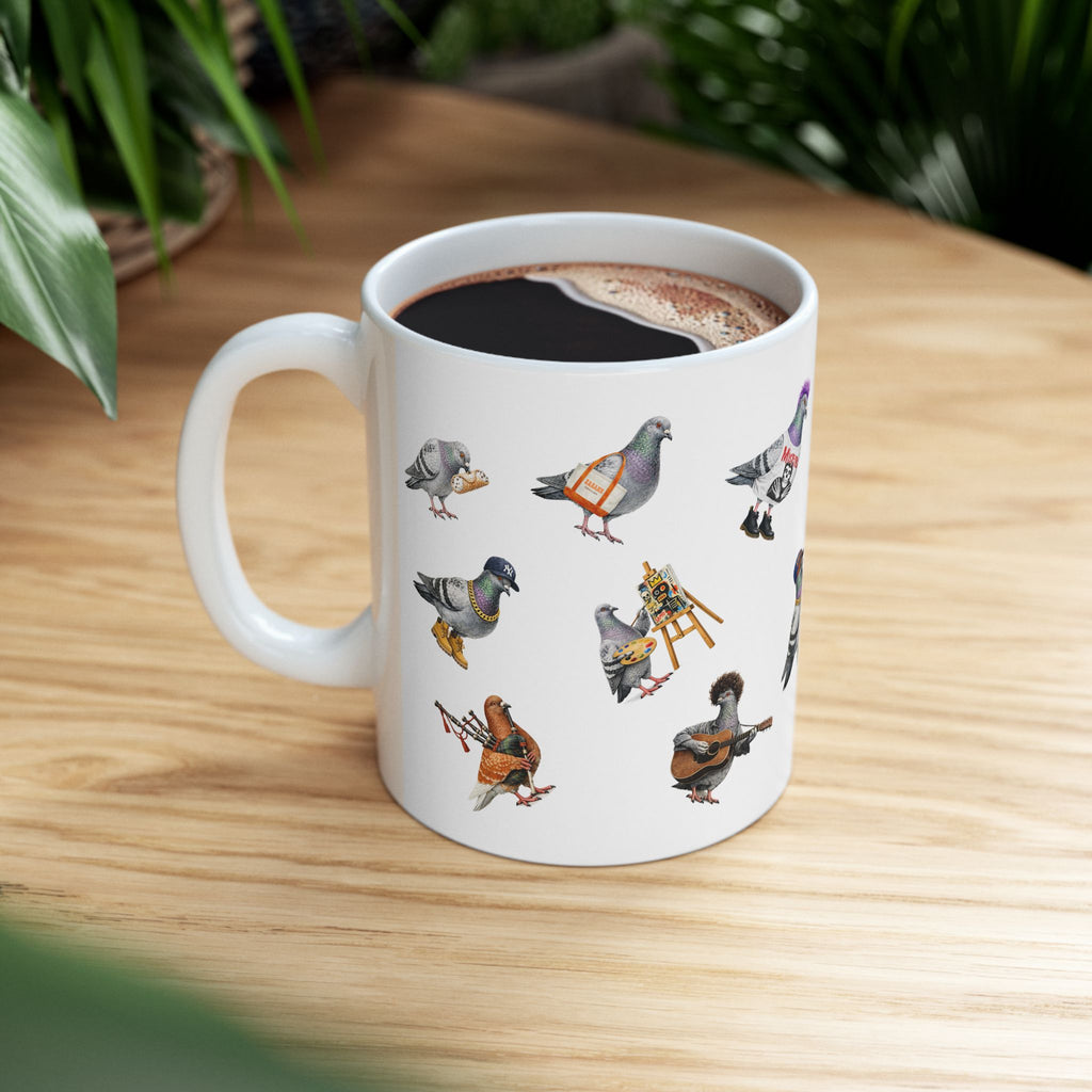 Pigeons of New York Mug | NYC Pigeon Bird Lovers Coffee Cup