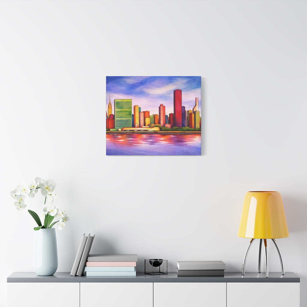 Colorful Midtown Manhattan Skyline NYC Canvas