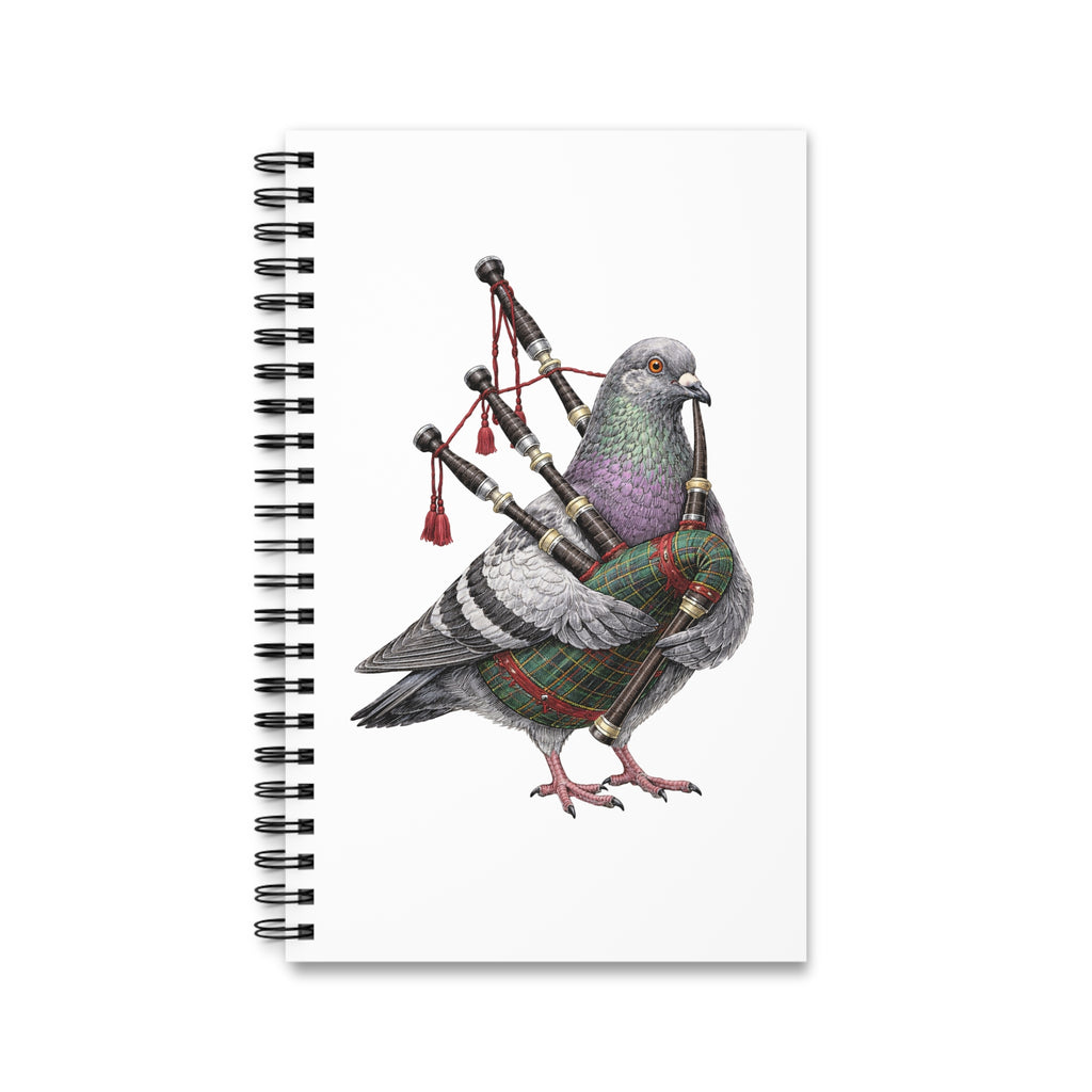 Customizable Woodlawn NYC Pigeon Spiral Journal | Bronx Irish Bagpipes Bird Lovers Notebook