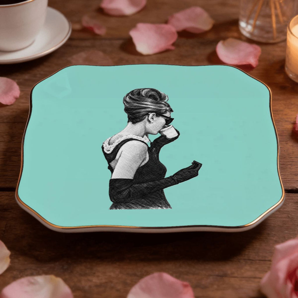 Breakfast in New York Robin's Egg Blue Jewelry and Trinket Tray