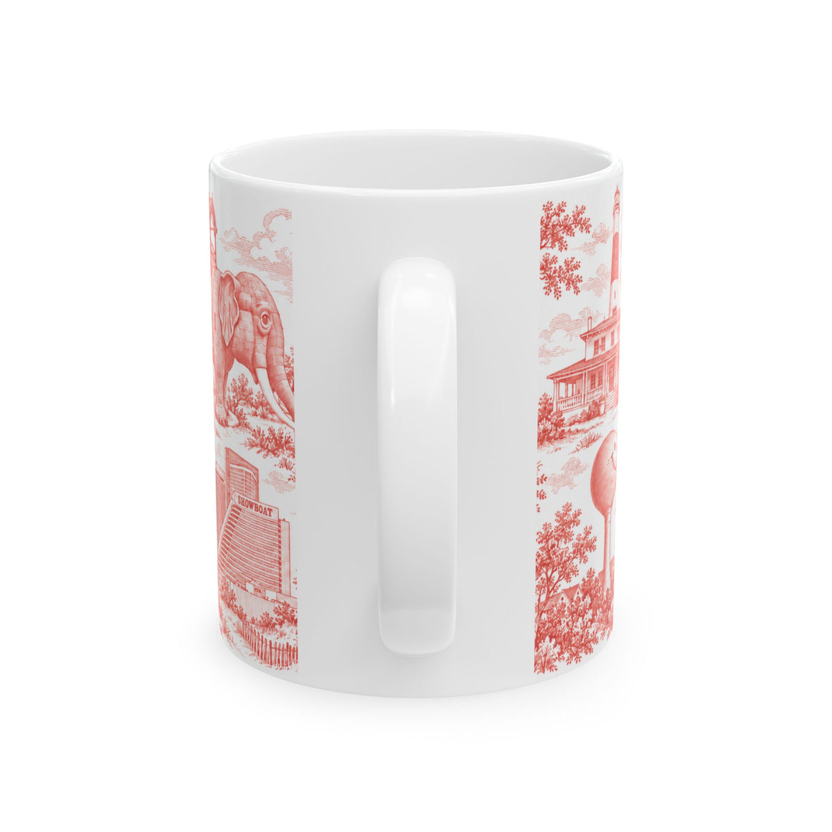 Atlantic City Red Toile de Jouy 11oz Mug